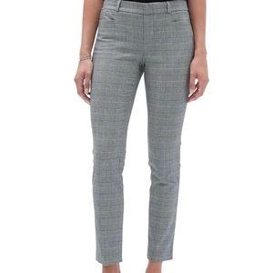 Banana Republic Plaid Black and White Sloan Pants